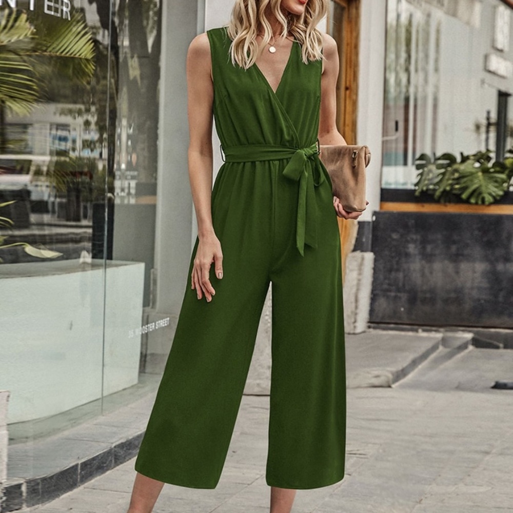 New Front Belted Jumpsuit